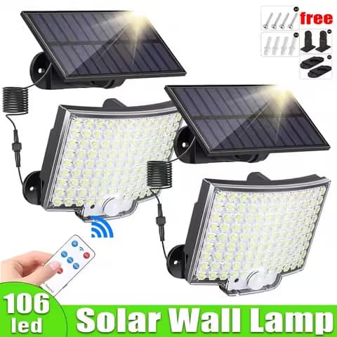 Applique solaire 106 ou 160 LED – 3 modes