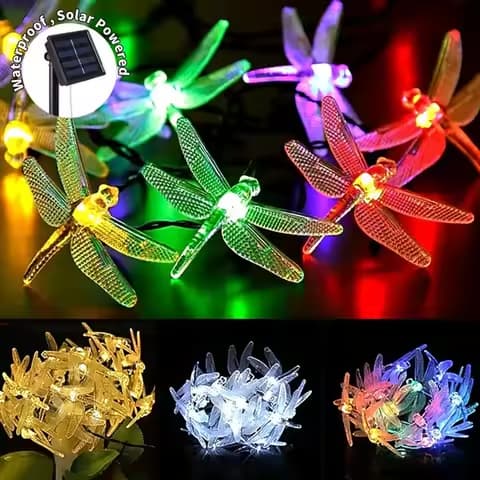 Guirlande solaire libellule – 5 m, 20 LED